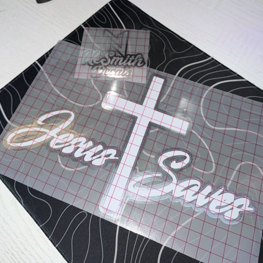 Jesus Saves Cross Decal, photo 3