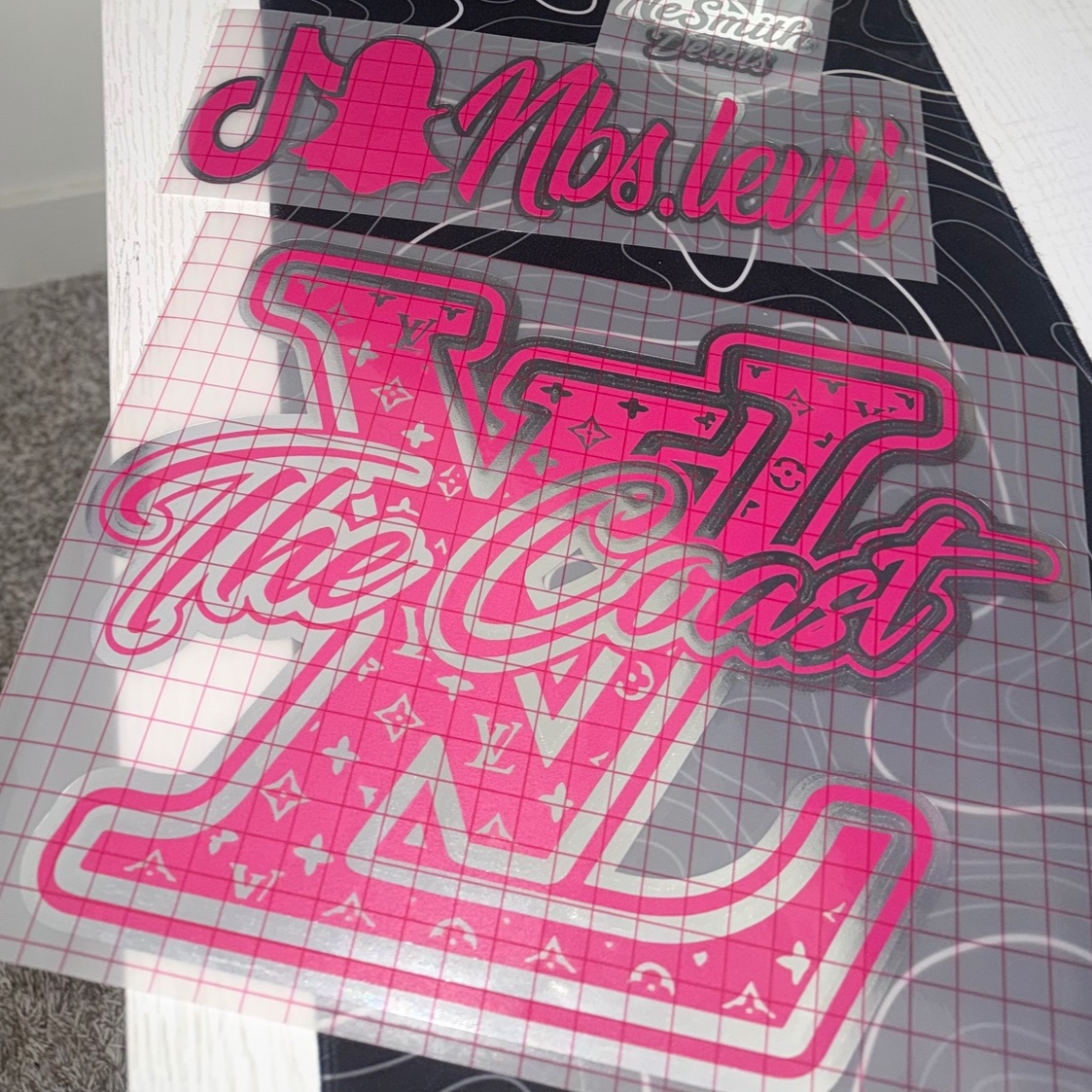 "Monogram Print” Club Decal | The Coast