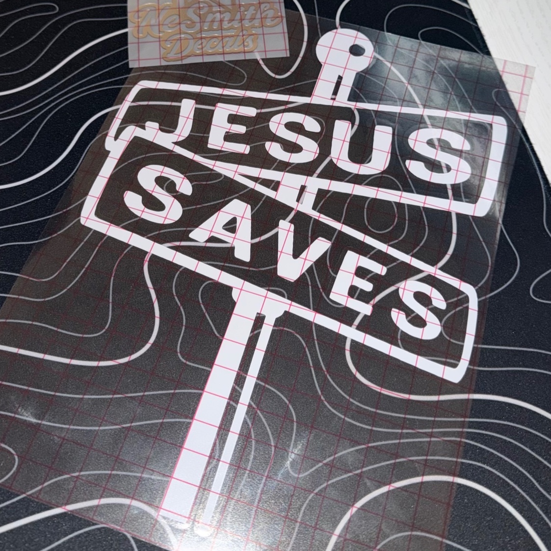 Jesus Saves Street Sign Decal, photo 3
