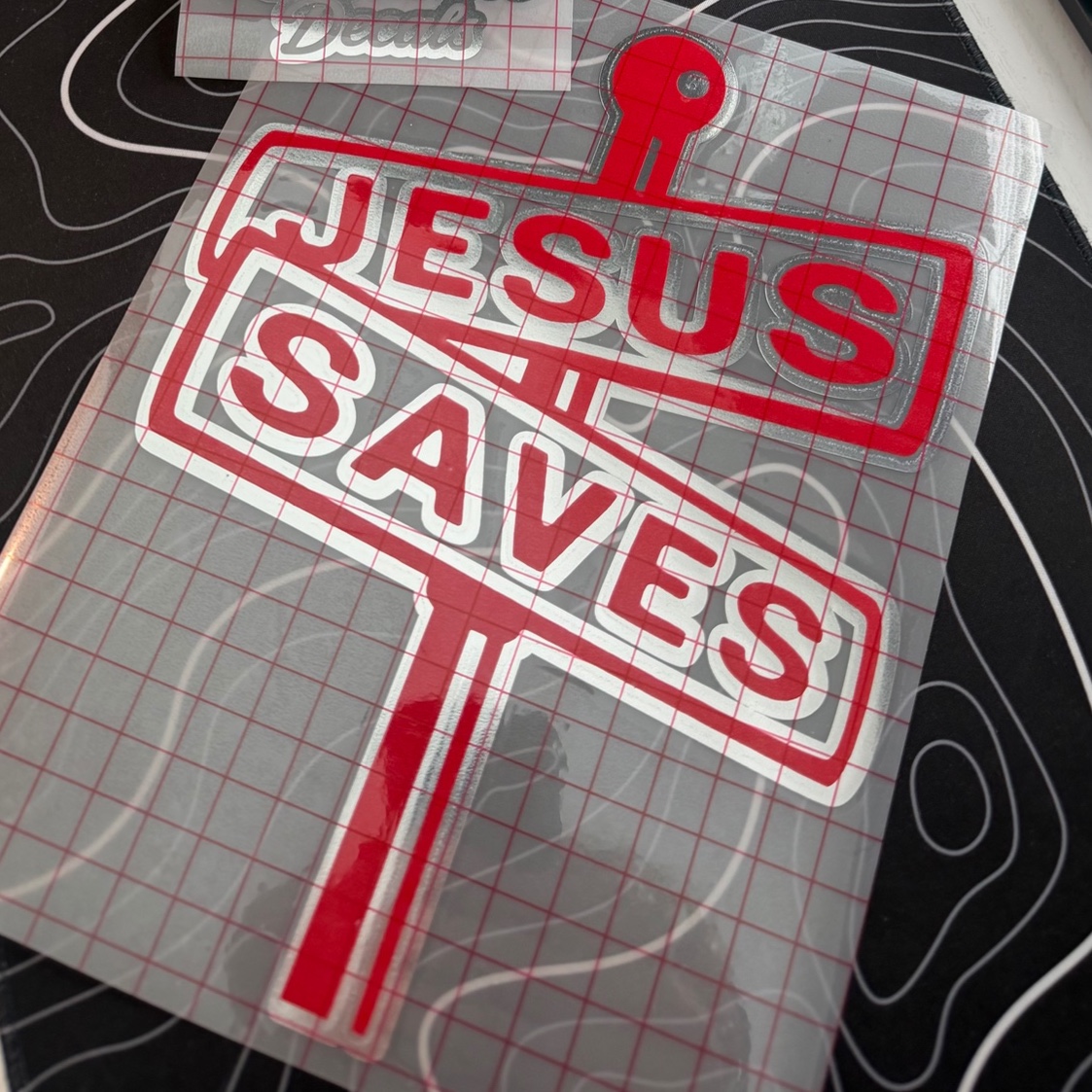 Jesus Saves Street Sign Decal