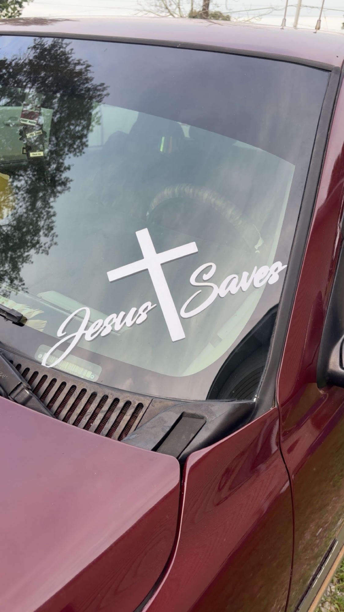 Jesus Saves Cross Decal, photo 4