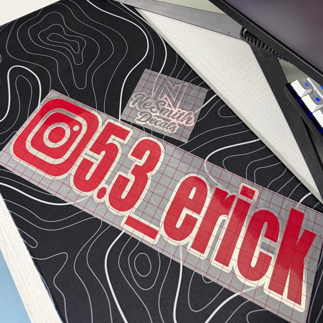 Instagram @ Decal | (BLOCKY FONT)