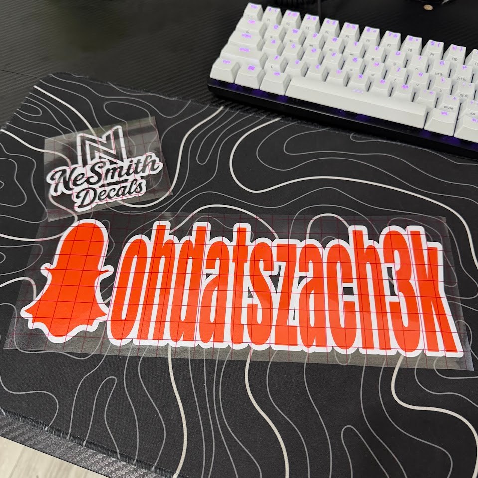 Snapchat @ Decal | (BLOCKY FONT)