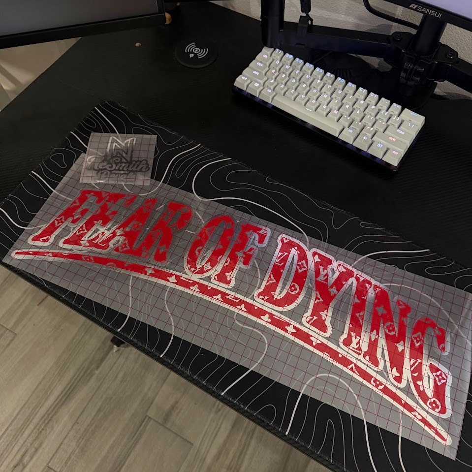 FEAR OF DYING "with Monogram Print" | Windshield Banner