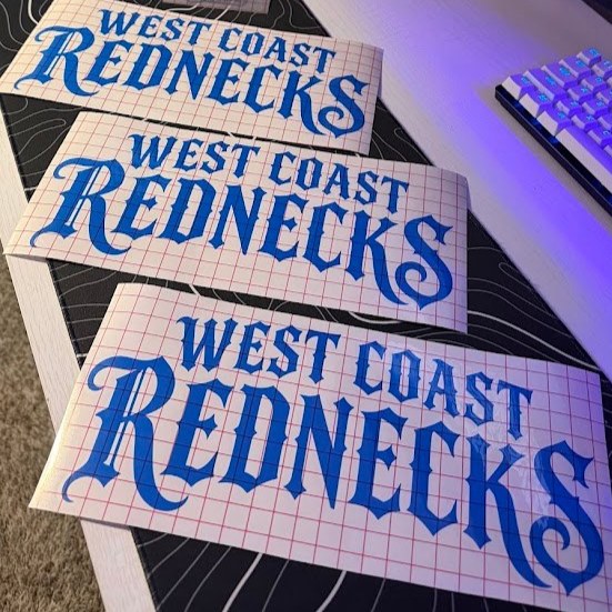 West Coast Rednecks Old English Club Decal | West Coast Rednecks
