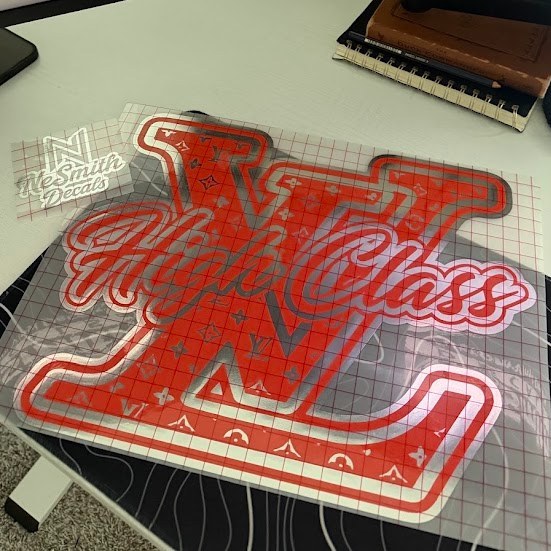 “iv Monogram Print” Club Decal | Highclass