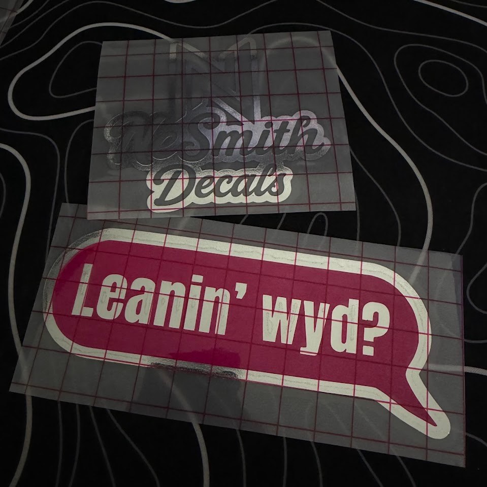 "Leanin' wyd?" Text Bubble Decal