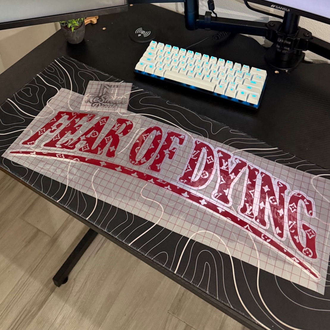FEAR OF DYING "with Monogram Print" | Windshield Banner, photo 2
